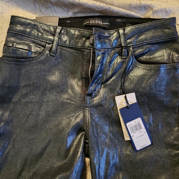 NWT Guess Sexy Curve Metallic Jeans - Picture 4 of 10